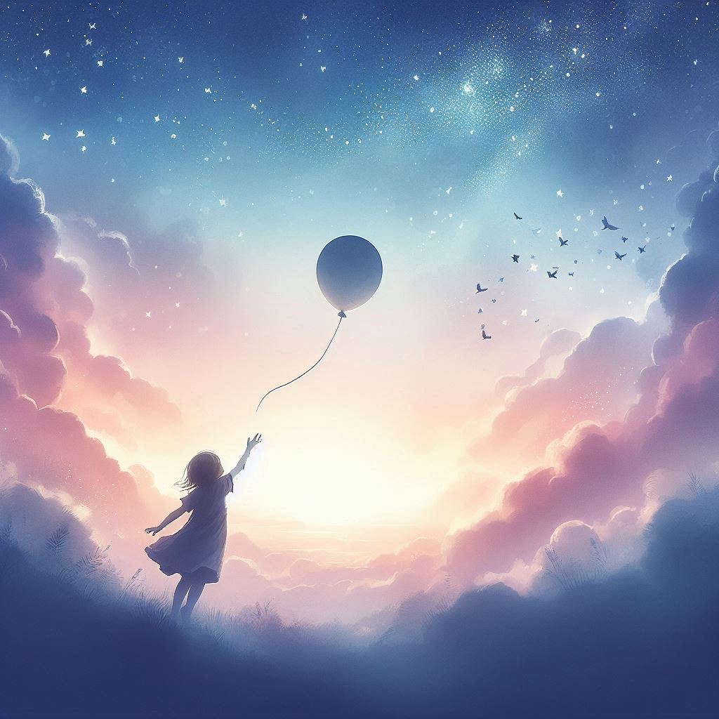 Illustration representing letting go of worries